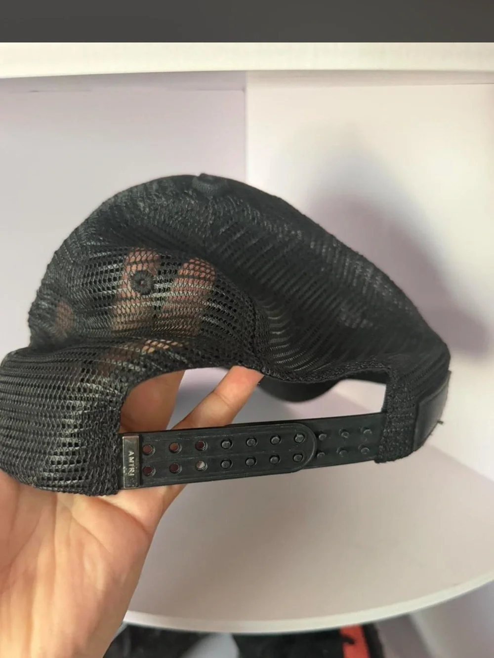 AMIRI Black trucker hat